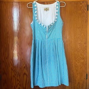 Wolper Dinger Vintage Drindl - blue gingham Oktoberfest Halloween